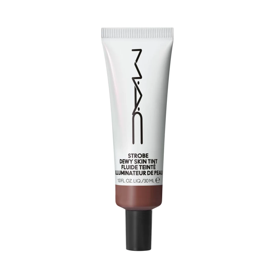 MAC Cosmetics Strobe Dewy Skin Tint - Dark Deep Shade (Dark Brown) for Radiant, Hydrated Complexion