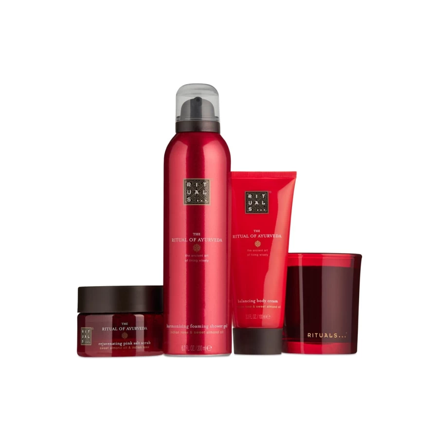 RITUALS Ayurveda Gift Set - Medium Luxury Wellness Box, Red Holistic Care Collection