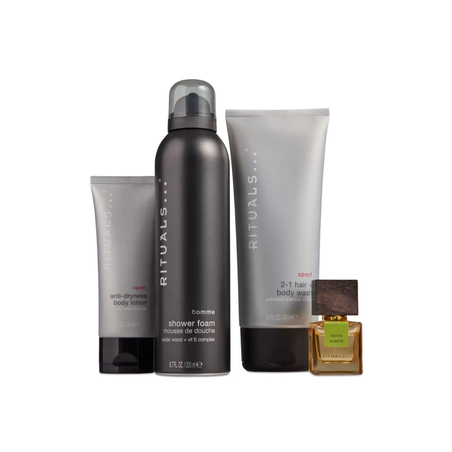 RITUALS Homme & Sport Grey Gift Set - Medium Size Luxury Men's Care Collection