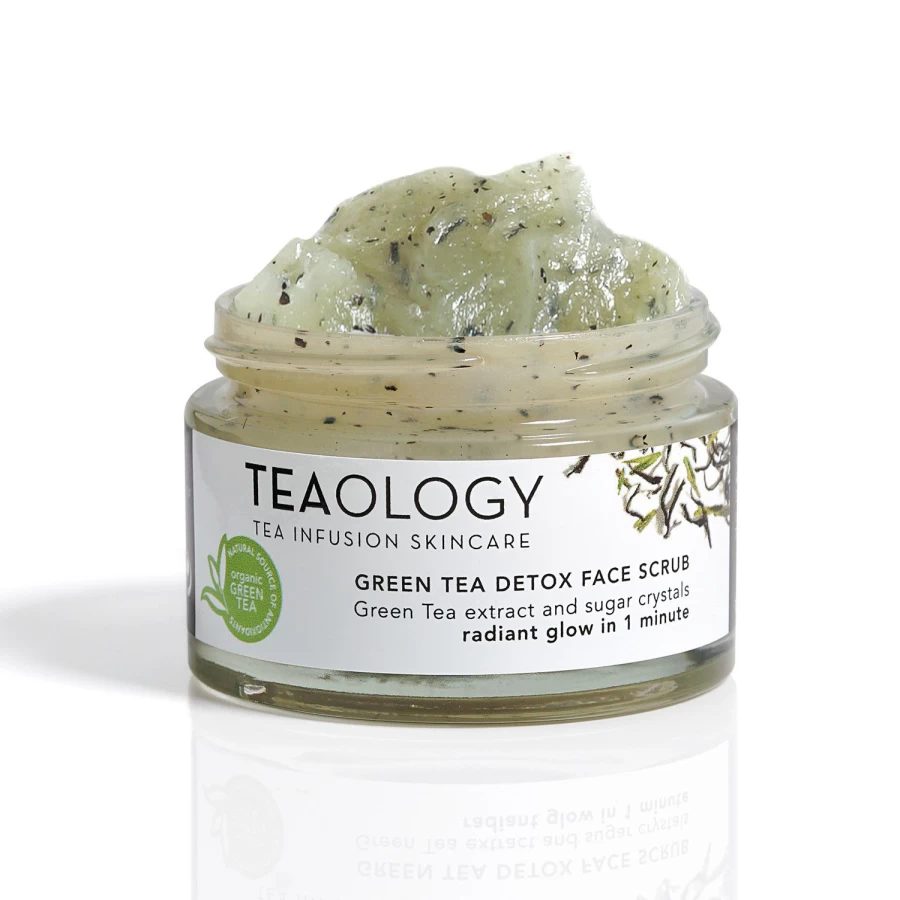 TEAOLOGY White Green Tea Detox Face Scrub 50ml - Exfoliating & Purifying Skincare