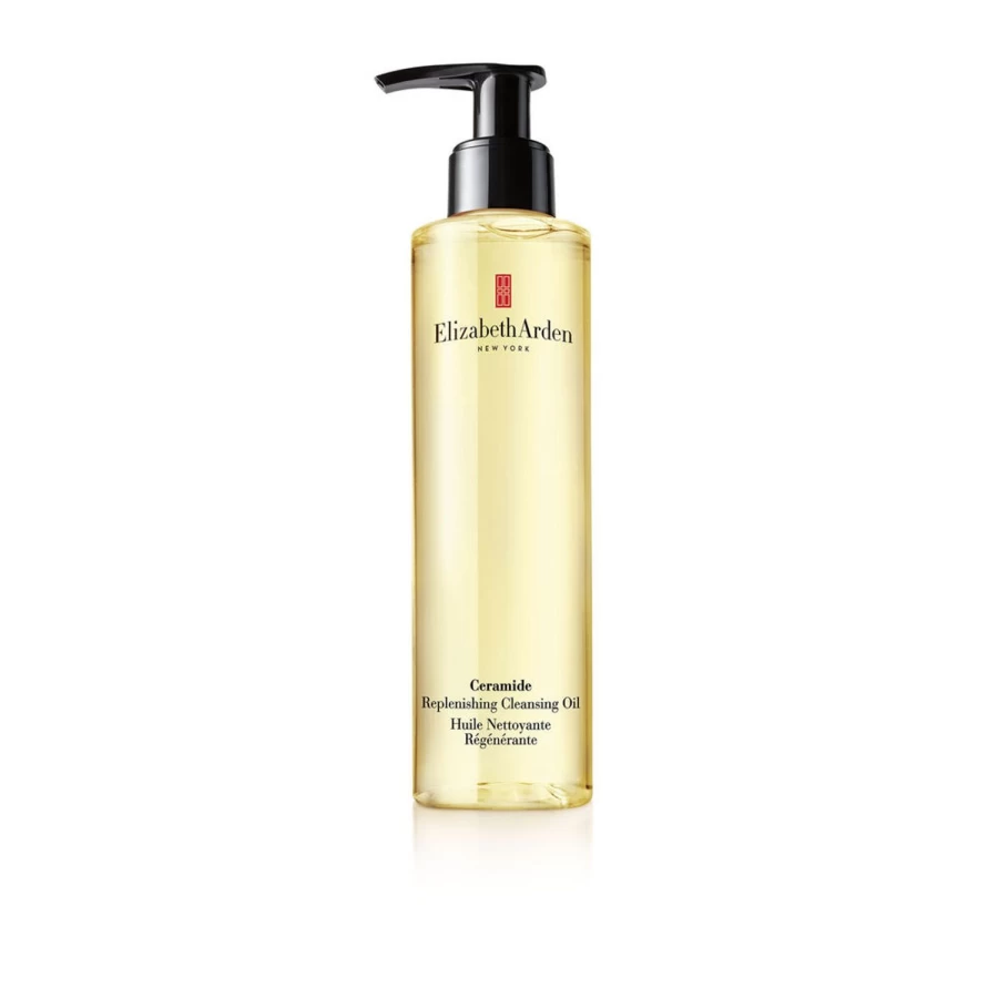 Elizabeth Arden Ceramide Replenishing Cleansing Oil 200ml - Golden Yellow Facial Cleanser for Hydration & Nourishment
