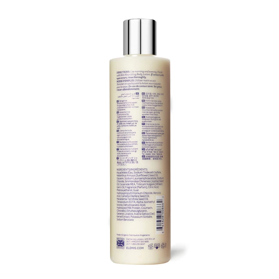 ELEMIS White Skin Nourishing Shower Cream - Hydrating & Moisturizing Body Wash for Soft, Smooth Skin