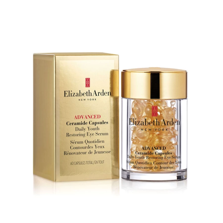 "ELIZABETH ARDEN Advanced Ceramide Capsules Golden Yellow Eye Serum - 60 Capsules for Youthful Skin"