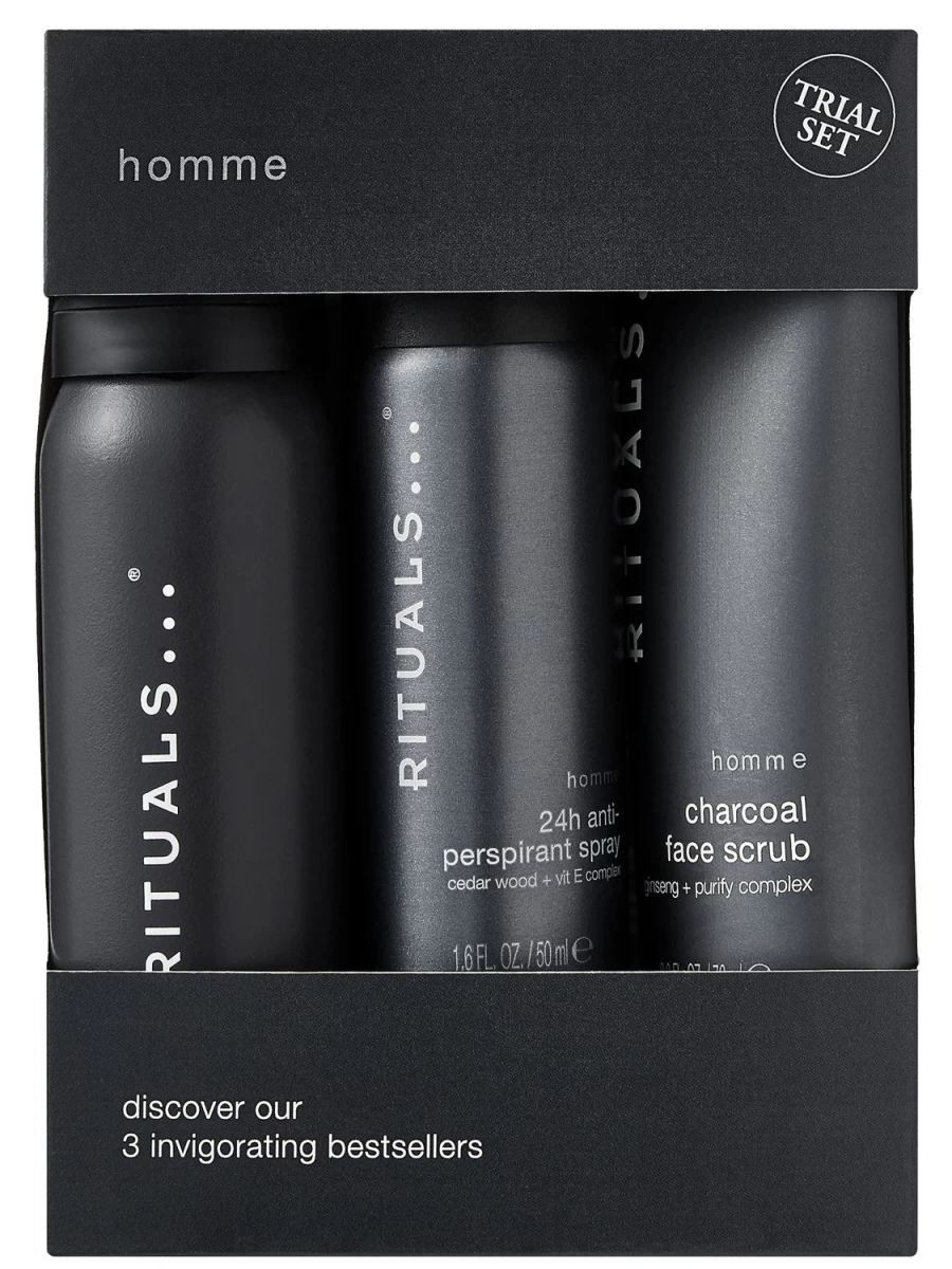 RITUALS Homme Trial Set - Black Men's Grooming Kit by RITUALS