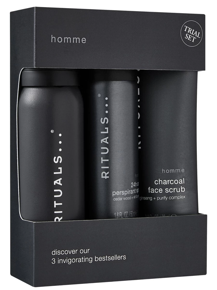 RITUALS Homme Trial Set - Black Men's Grooming Kit by RITUALS