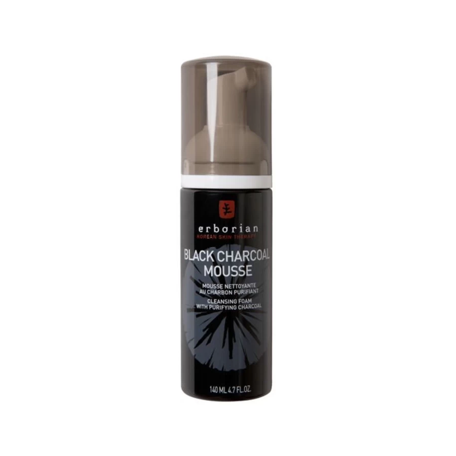 ERBORIAN Black Charcoal Mousse - Deep Cleansing Foam for Detox & Pore Refining