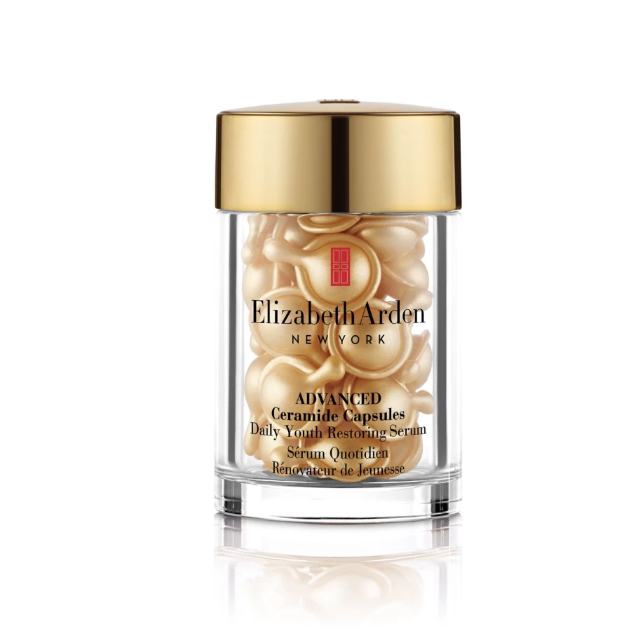 Elizabeth Arden Advanced Ceramide Capsules Daily Youth Restoring Serum - 30 Golden Yellow Capsules for Anti-Aging & Skin Renewal