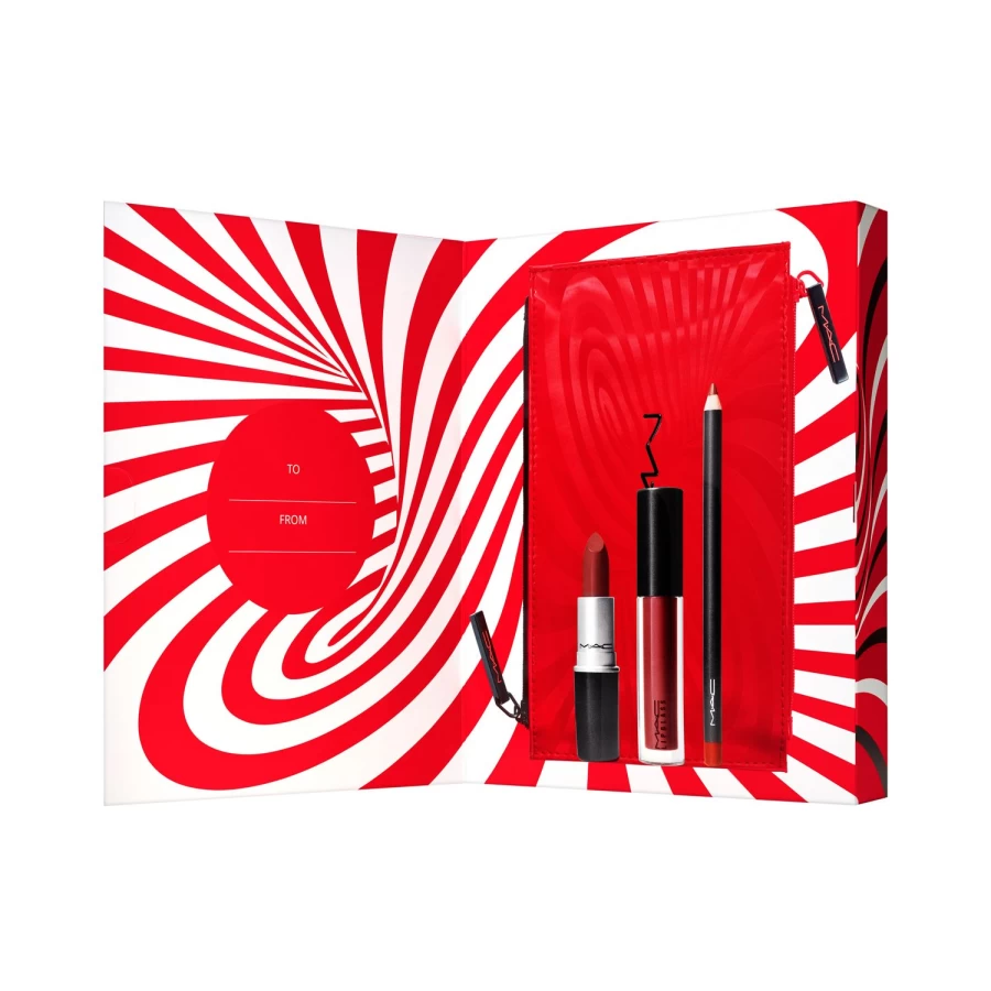 MAC COSMETICS Best-Kept Secret Lip Kit - Red Long-Lasting Lipstick Set
