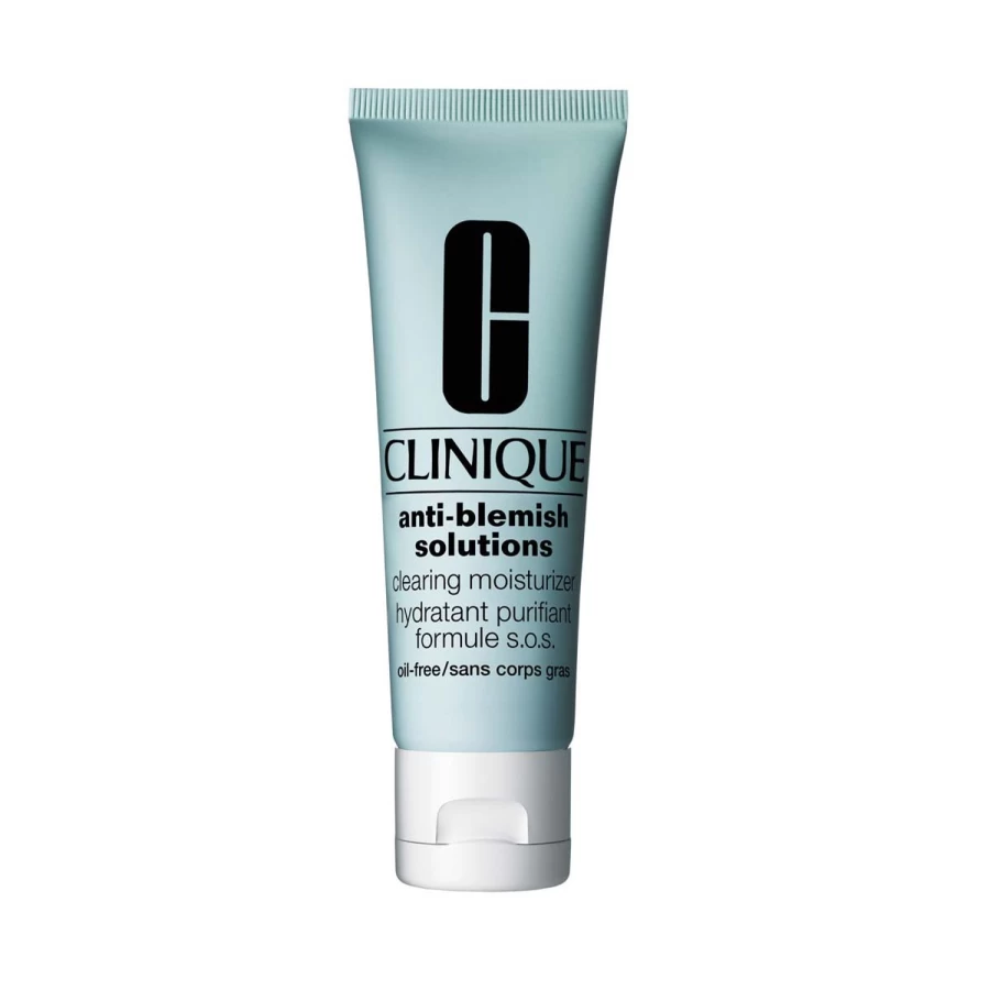 CLINIQUE Clearing Moisturizer 50ml - Oil-Free Gel for Acne-Prone Skin, Lightweight Hydration, Light Blue Packaging