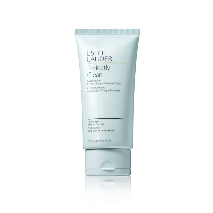 ESTÉE LAUDER Perfectly Clean Multi-Action Creme Cleanser & Moisture Mask - 150ml Light Blue Facial Cleanser for Deep Cleaning & Hydration