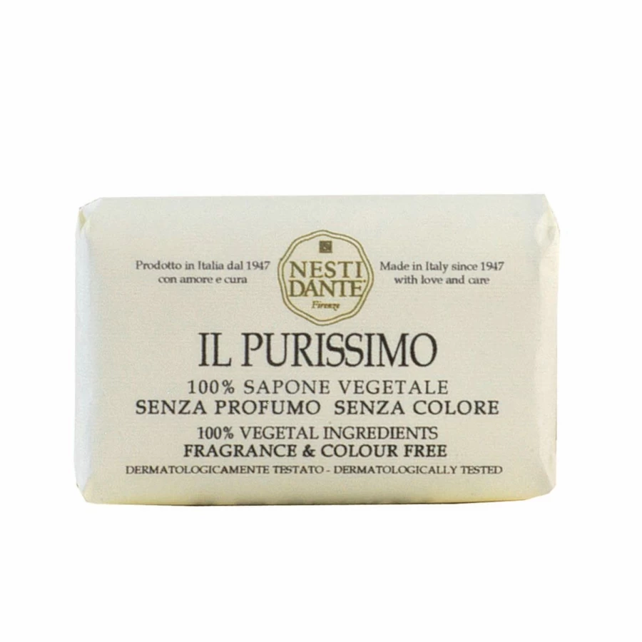NESTI DANTE Il Purissimo Luxury White Soap - Premium Natural Bath Bar for Sensitive Skin