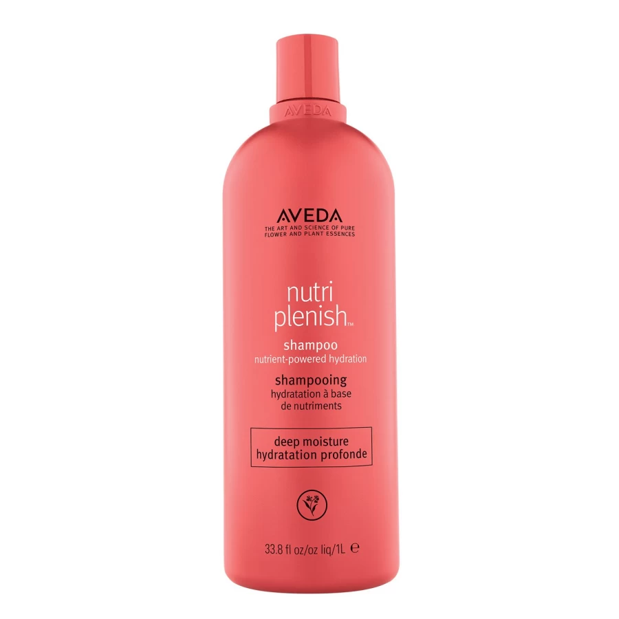 AVEDA Nutriplenish Deep Moisture Shampoo 1 Liter - Pink Hydrating Shampoo for Dry Hair