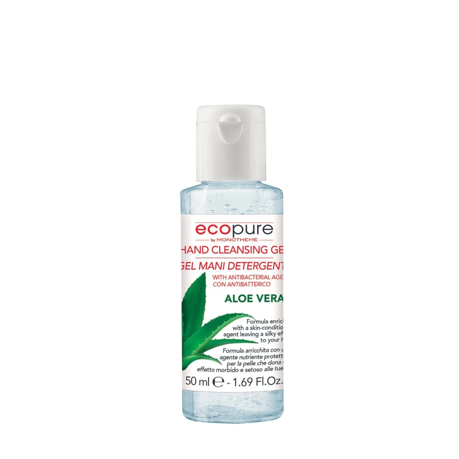 "ECOPURE BY MONOTHEME Aloe Vera Hand Gel 50ml – Transparent Hydrating Sanitizer"