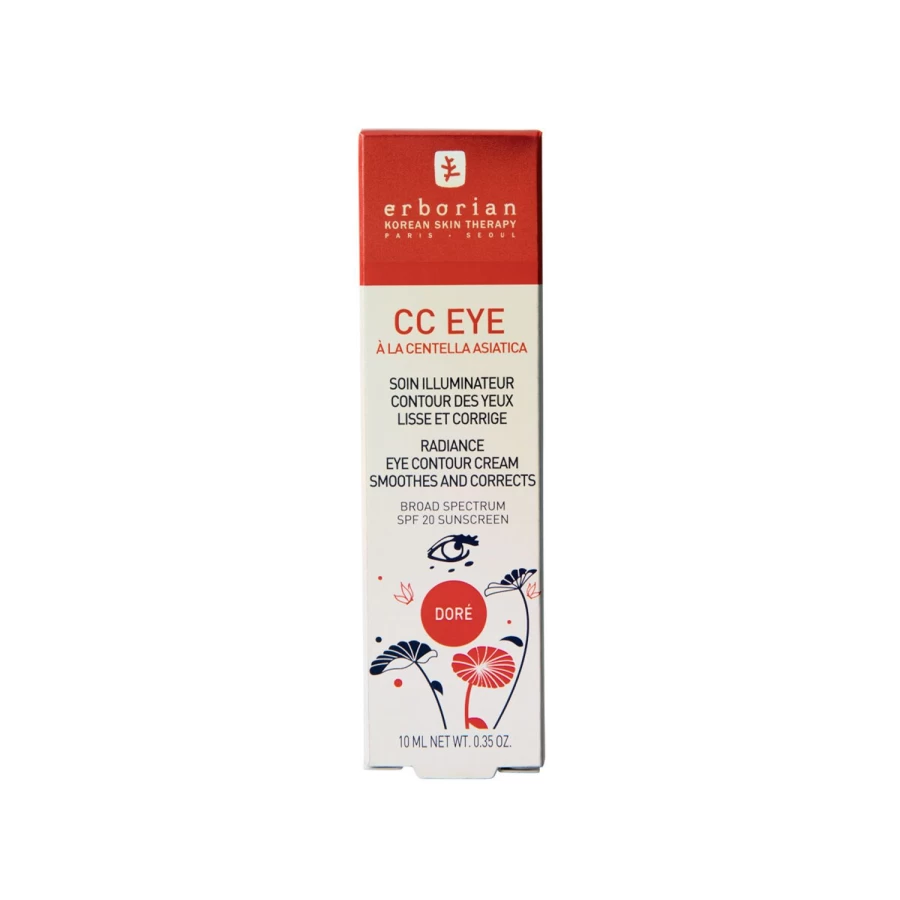 ERBORIAN CC Eye Cream Dore - Brightening Anti-Fatigue Eye Treatment in Beige
