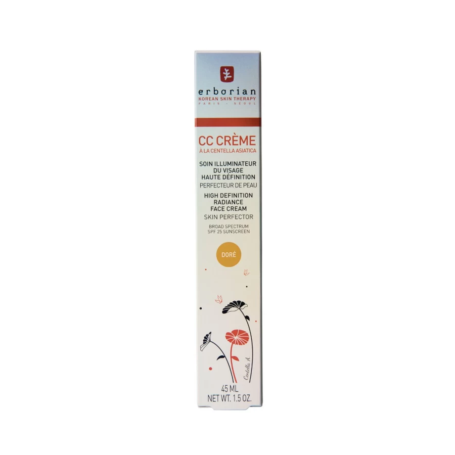 ERBORIAN CC Cream Dore in Beige - Flawless Skin Tone Perfecting Cream with Hydration & SPF