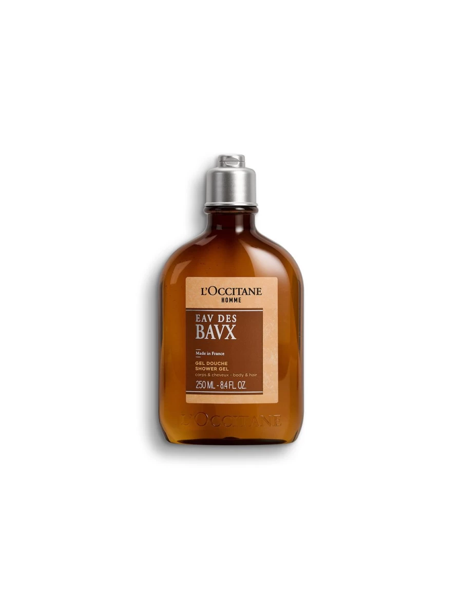 L'OCCITANE Baux Shower Gel 250ml - Transparent Refreshing Body Wash for Men