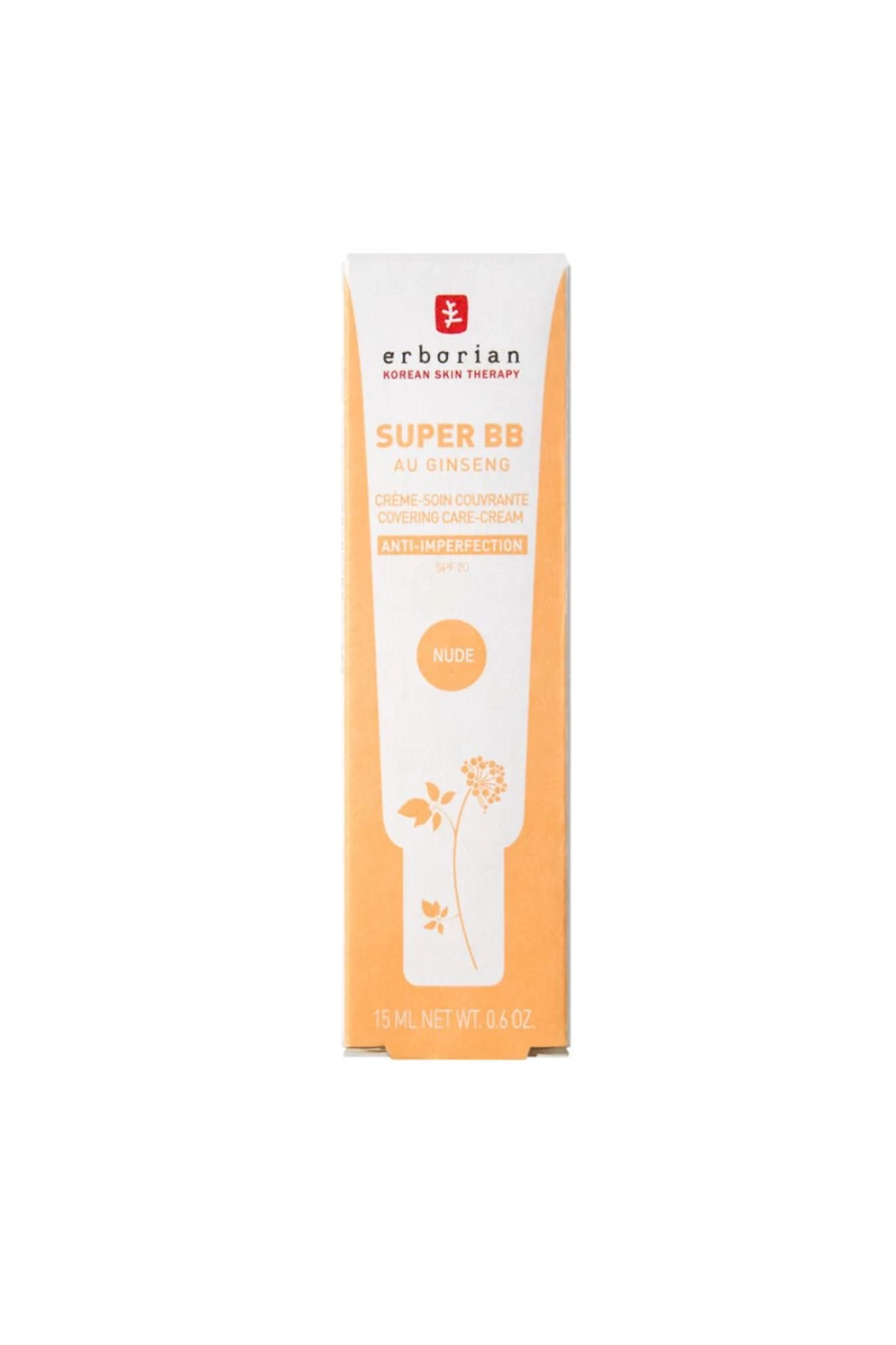 ERBORIAN Super BB - Nude Beige Cream, Lightweight Brightening Beauty Balm for Flawless Skin