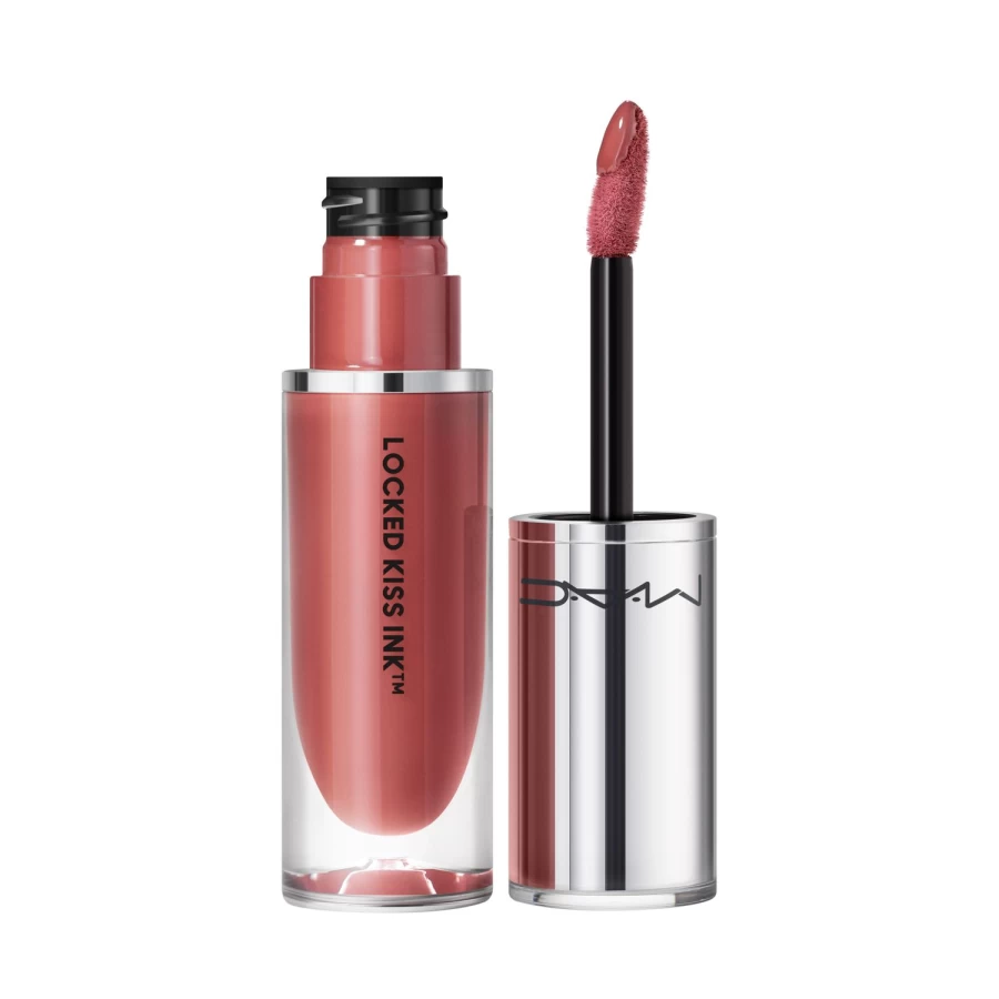 MAC COSMETICS Locked Kiss Ink Lipstick - Long Lasting Dark Beige Lip Colour, Hydrating Matte Liquid Lipstick, Vegan & Cruelty Free