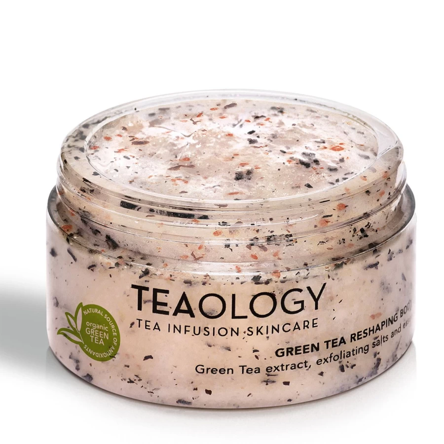 TEAOLOGY White Green Tea Reshaping Body Scrub 450g - Detoxifying & Exfoliating for Smooth Skin
