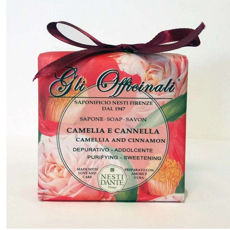 NESTI DANTE Officinale Red Camelia & Cinnamon Scented Soap Bar