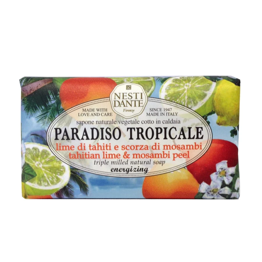NESTI DANTE Paradiso Tropicale - Refreshing Lime & Mosambi Scented Soap (Yellow)