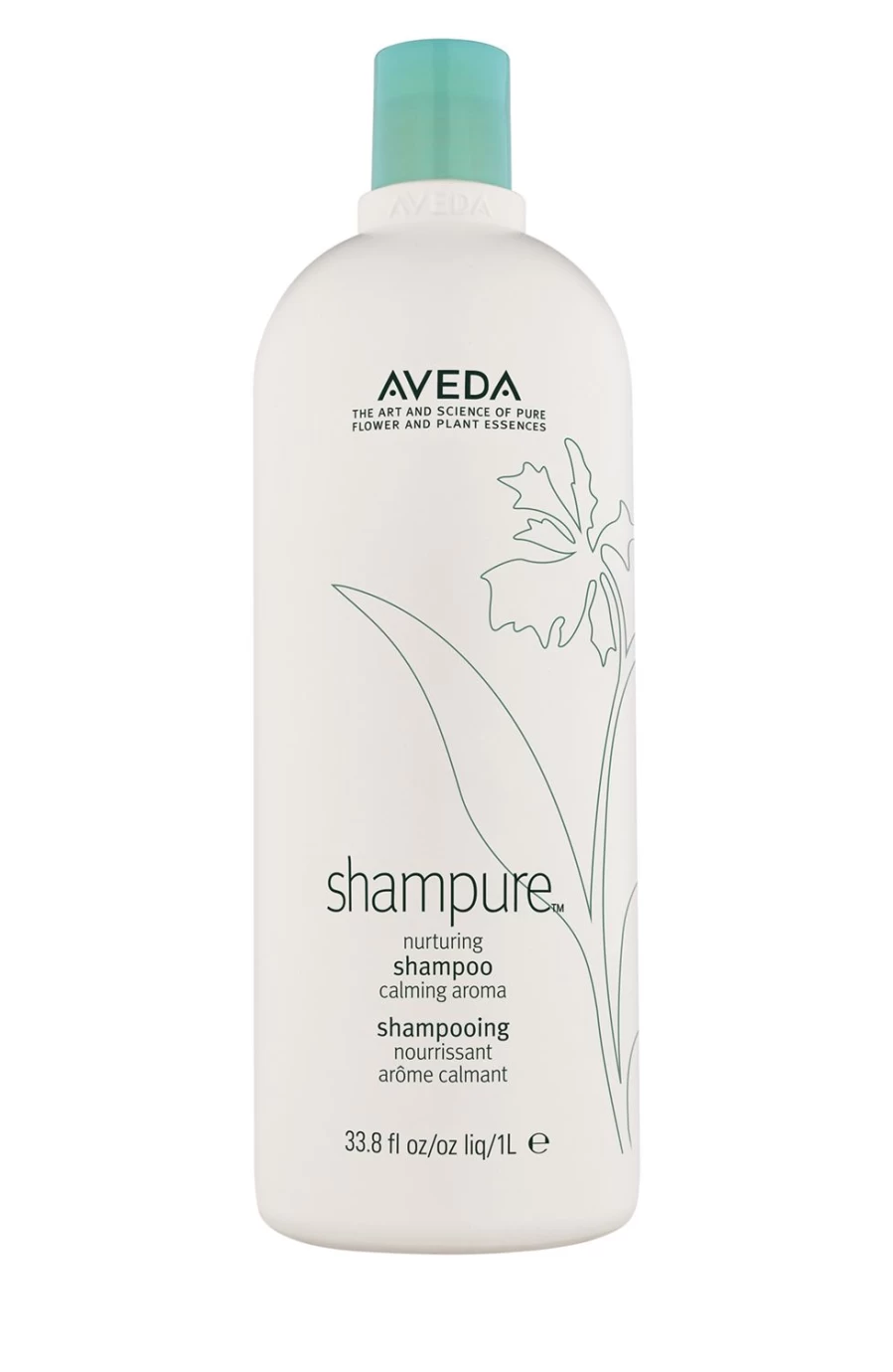 AVEDA Shampure Nurturing Shampoo 1 Liter - White, Gentle Cleansing for All Hair Types
