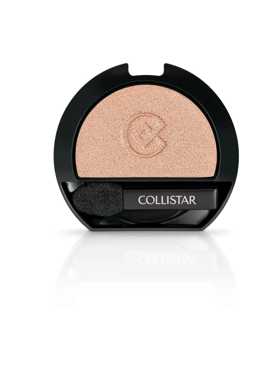 COLLISTAR 210 Champagne Satin Compact Eye Shadow Refill - Crease-Proof, Long-Lasting Matte Finish