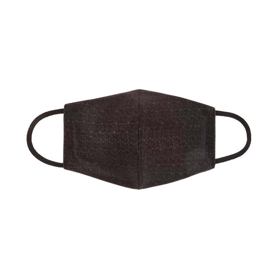 COINCASA DESIGN Washable Denim Face Mask - Reusable Black Fabric Mask for Daily Protection