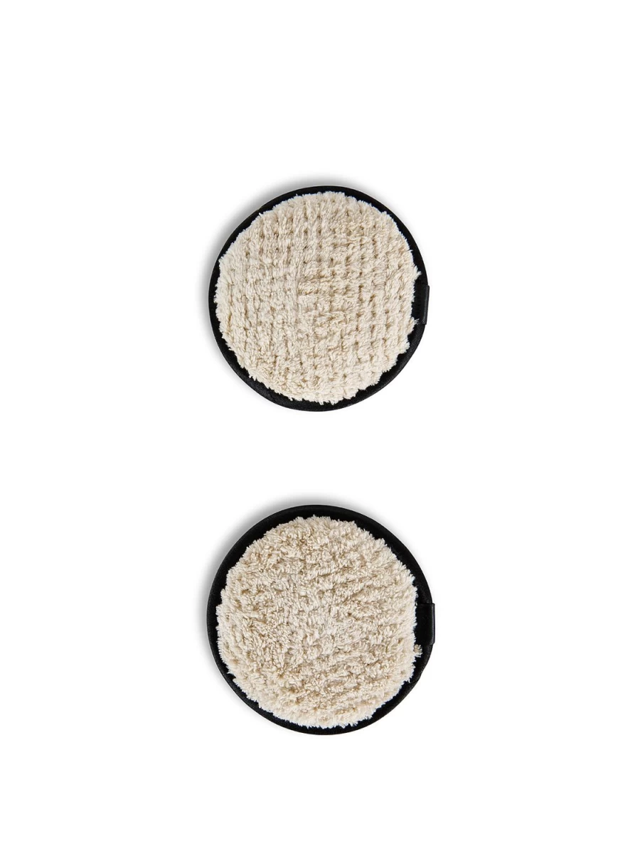 COINCASA 2-Pack Reusable Makeup Remover Pads - Eco-Friendly Brown Facial Cleansing Disks