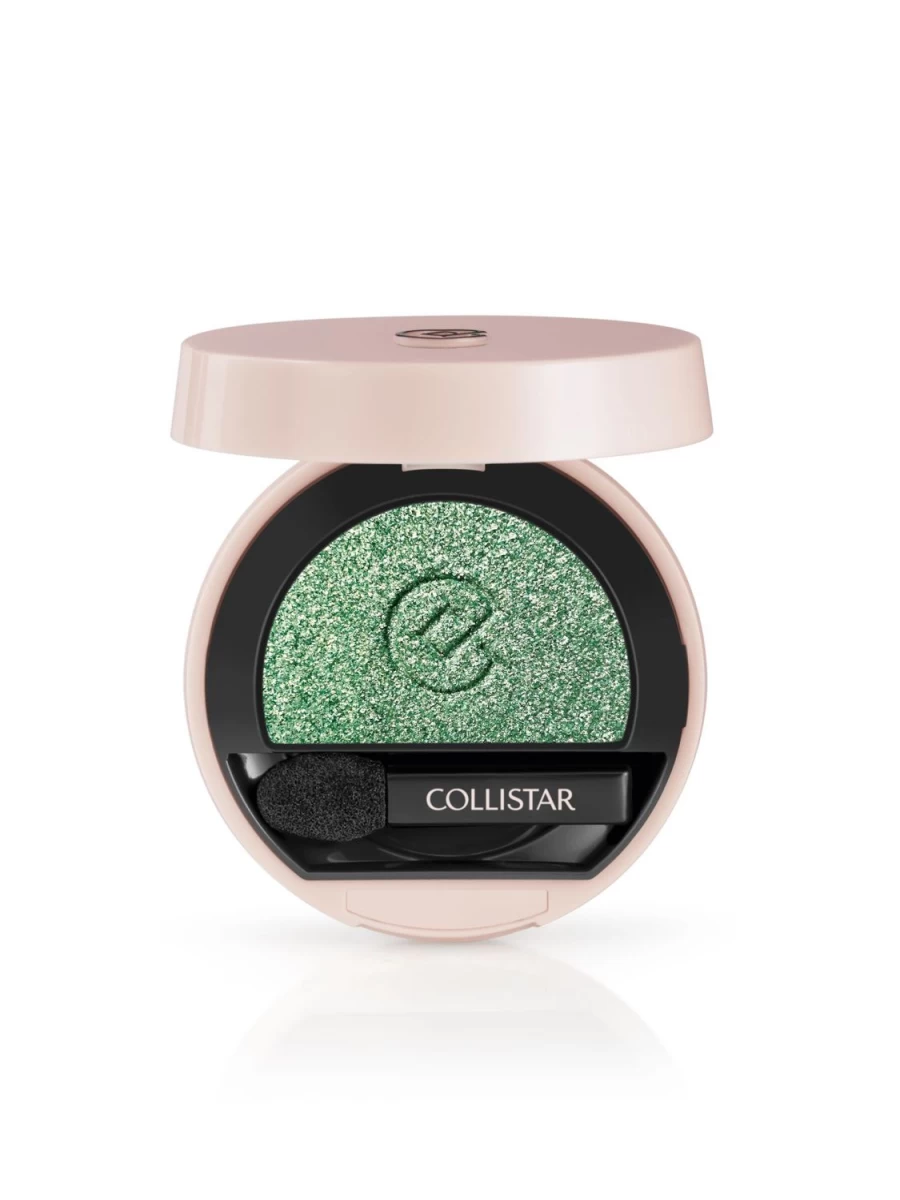 COLLISTAR Impeccable Compact Eye Shadow in 330 Capri Green Frost - Long-Lasting Frosty Green Eyeshadow Palette