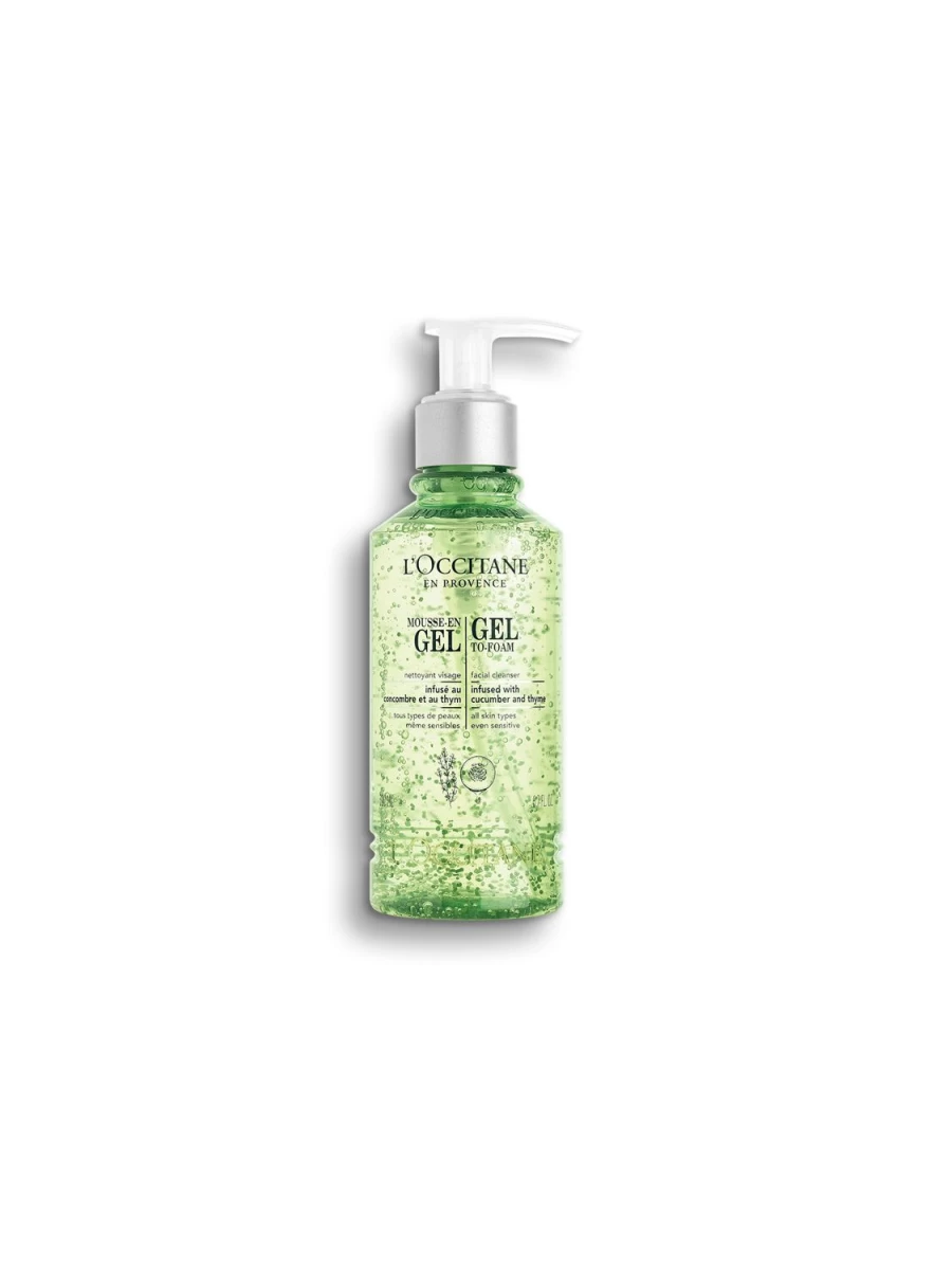 L'OCCITANE Infusion Foam In Gel Cleanser 200ml - Transparent Facial Wash for Refreshing Cleanse