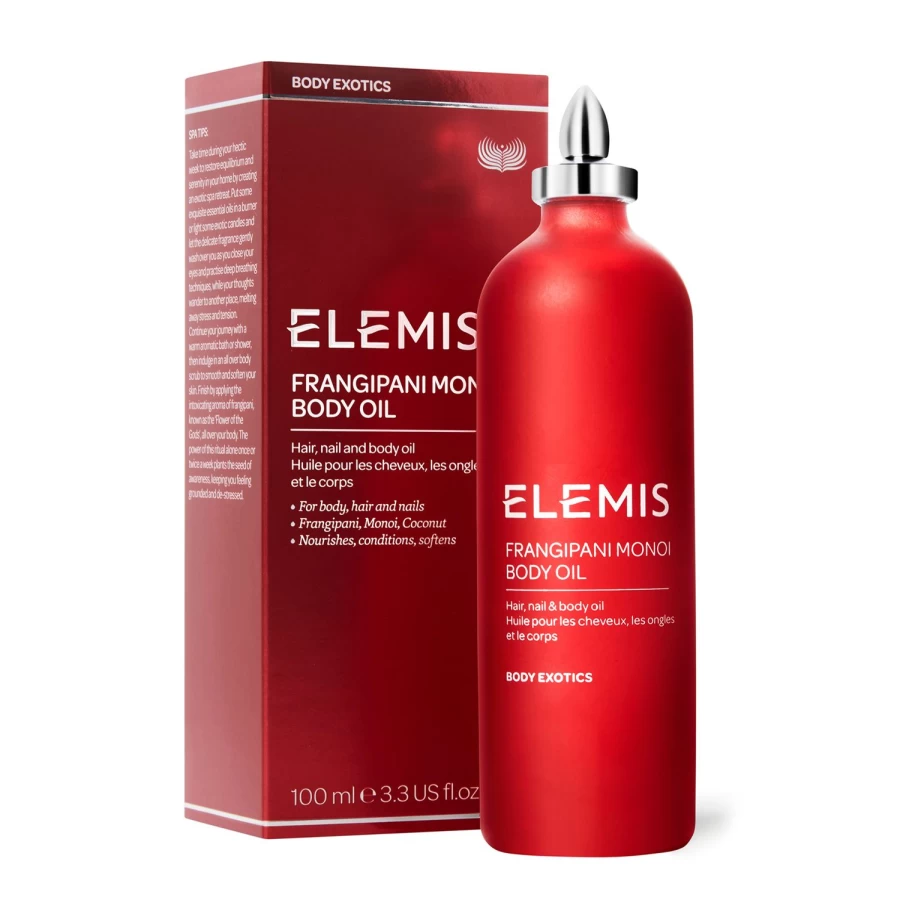 ELEMIS Frangipani Monoi Body Oil - Nourishing Red Floral Scent for Hydrated Skin