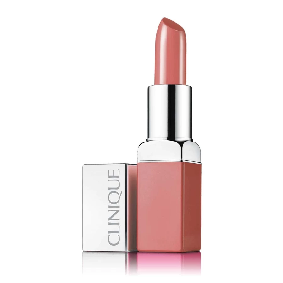 CLINIQUE Pop Lip Color + Primer in 04 Beige Pop - 3.9g Moisturizing Lipstick with Long-Lasting Shine