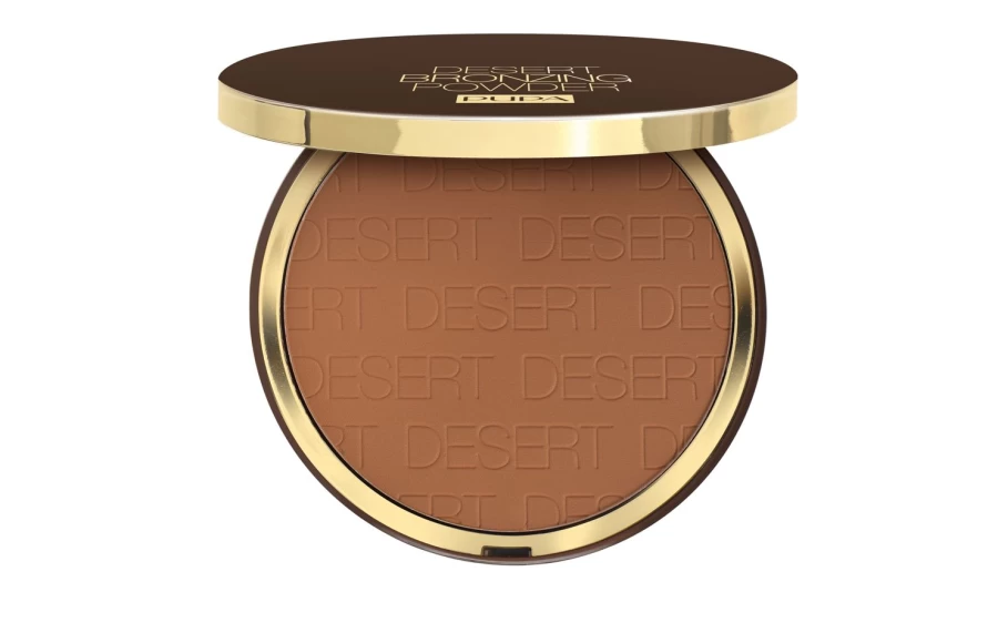 PUPA MILANO Desert Bronzing Compact Powder - 004 Sparkle Brown, Bronzer for a Sun-Kissed Glow