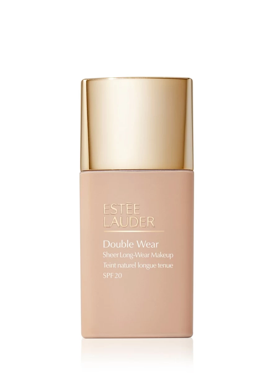 ESTÉE LAUDER Double Wear Sheer Long-Wear Foundation SPF 20 - 2C3 Fresco, Lightweight, Oil-Free, Light Pink Tone, 24-Hour Stay, Natural Matte Finish