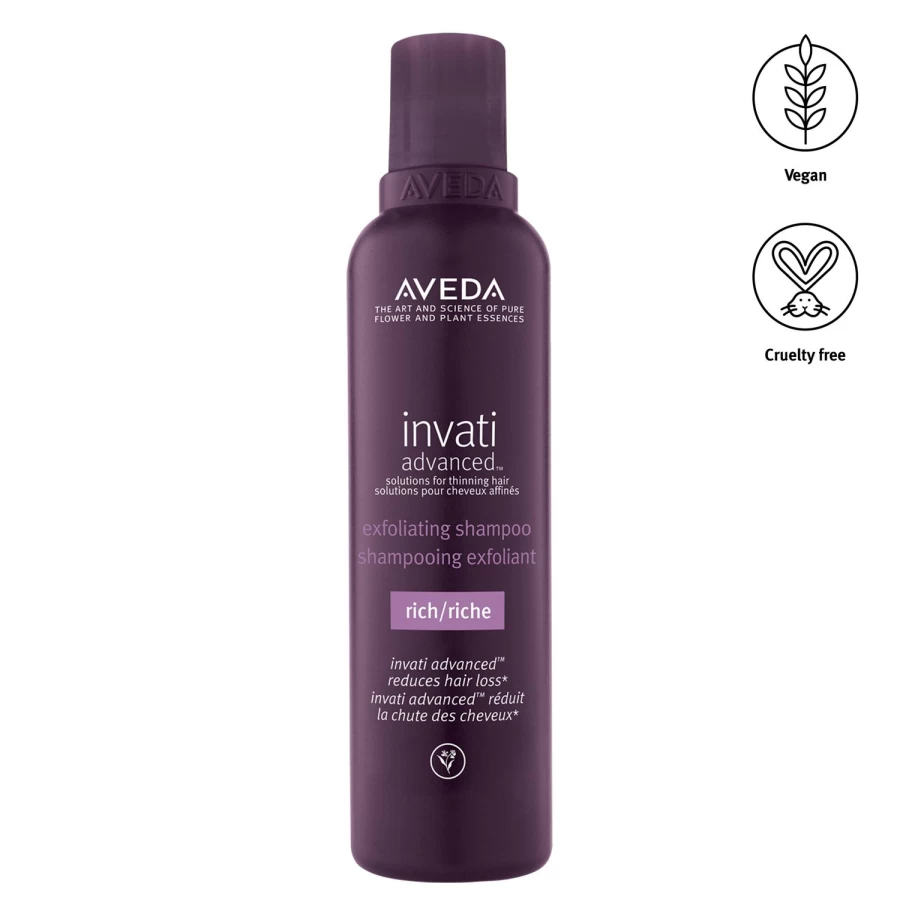 AVEDA Invati Advanced Exfoliating Shampoo Rich - Purple, Scalp Renewing & Hair Thickening Formula