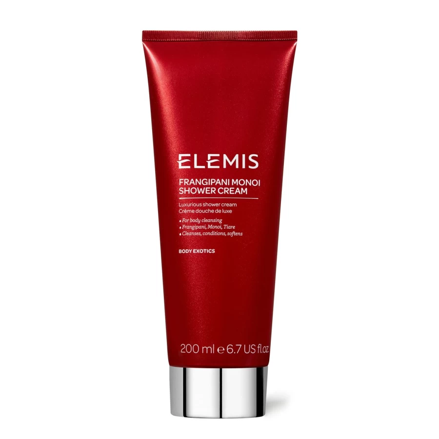 ELEMIS Exotic Frangipani Monoi Shower Cream - Red Flower Scented Bath & Body Wash