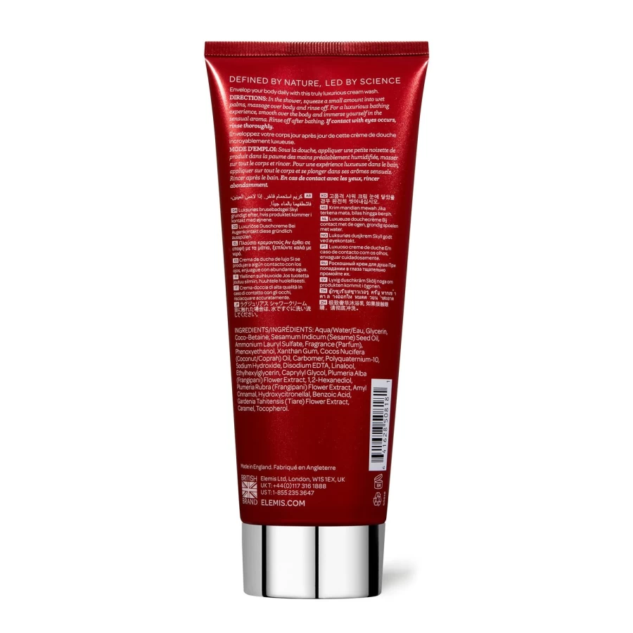 ELEMIS Exotic Frangipani Monoi Shower Cream - Red Flower Scented Bath & Body Wash