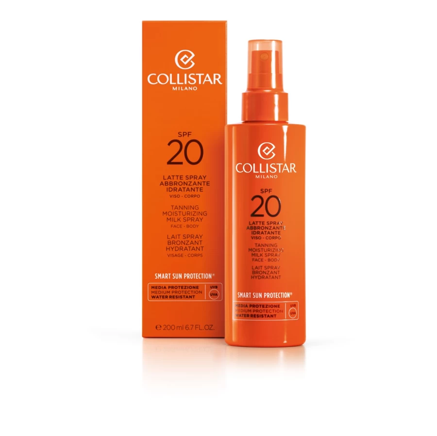 "COLLISTAR Tanning Moisturizing Milk Spray with SPF 20 - Orange Sunkissed Glow"