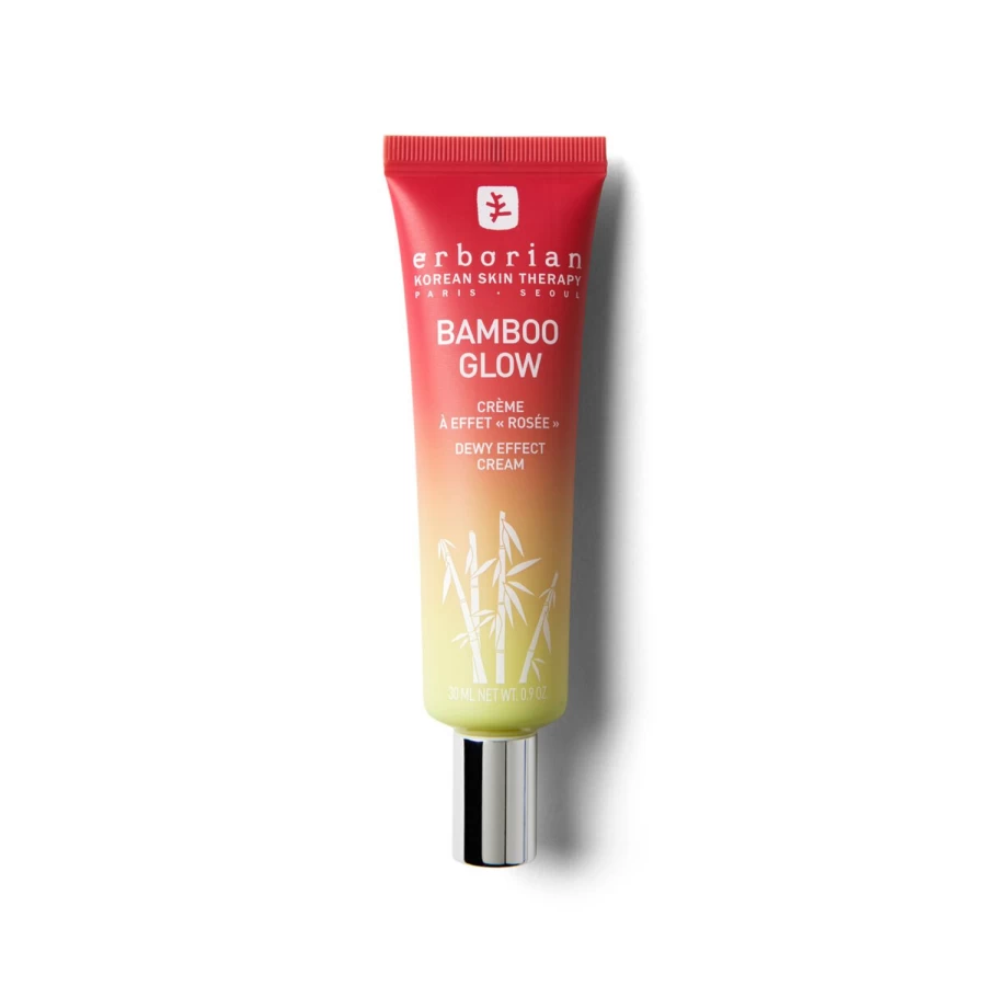 ERBORIAN Bamboo Glow Moisturizer - Light Green Illuminating Face Cream for Radiant Skin