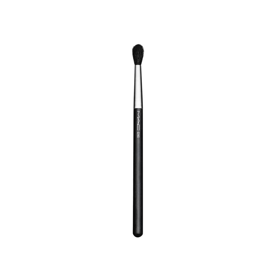 MAC COSMETICS 224S Tapered Blending Brush - Black Professional Makeup Brush for Precision Blending