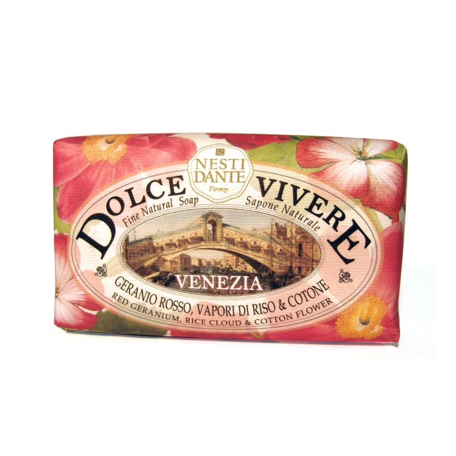 NESTI DANTE Dolce Vivere Venezia - Red Scented Soap | Luxury Italian Bath & Body Care