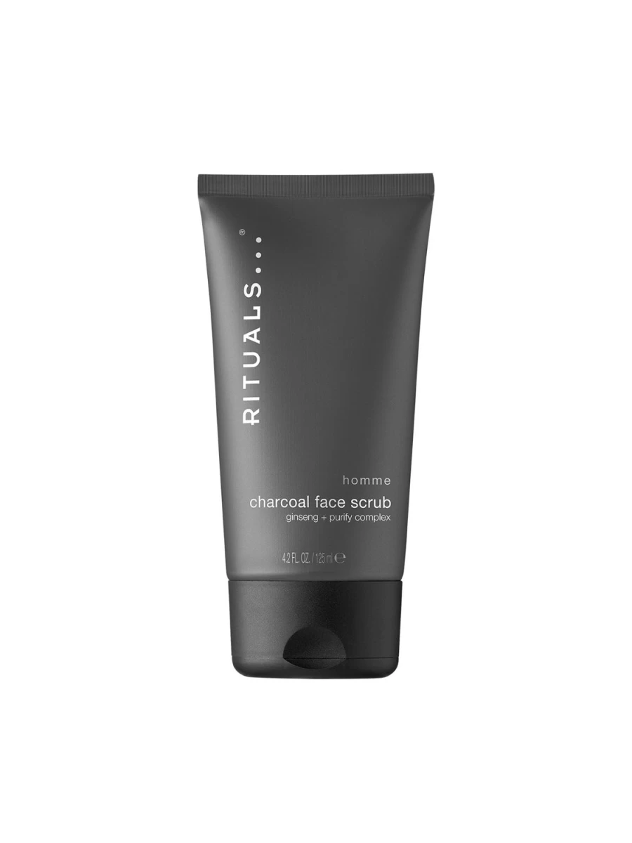 RITUALS Homme Charcoal Detox Face Scrub for Men - Deep Cleansing Black Charcoal, Exfoliating & Purifying, 150ml