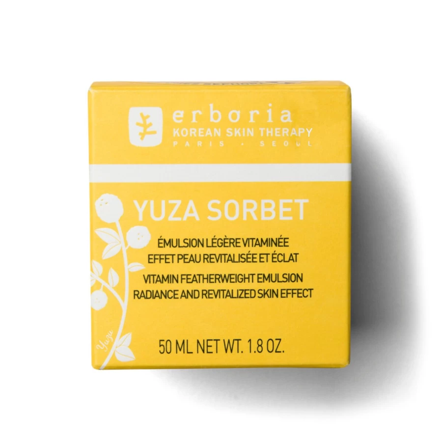 ERBORIAN Yuza Sorbet Yellow Protective Day Face Cream - Antioxidant Moisturizer for Brightening & Hydration