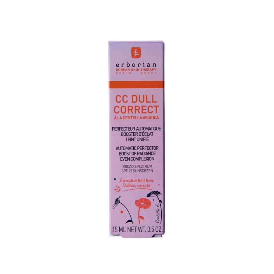 ERBORIAN CC Dull Correct Purple Tone-Up Cream - Color Correcting & Brightening Treatment