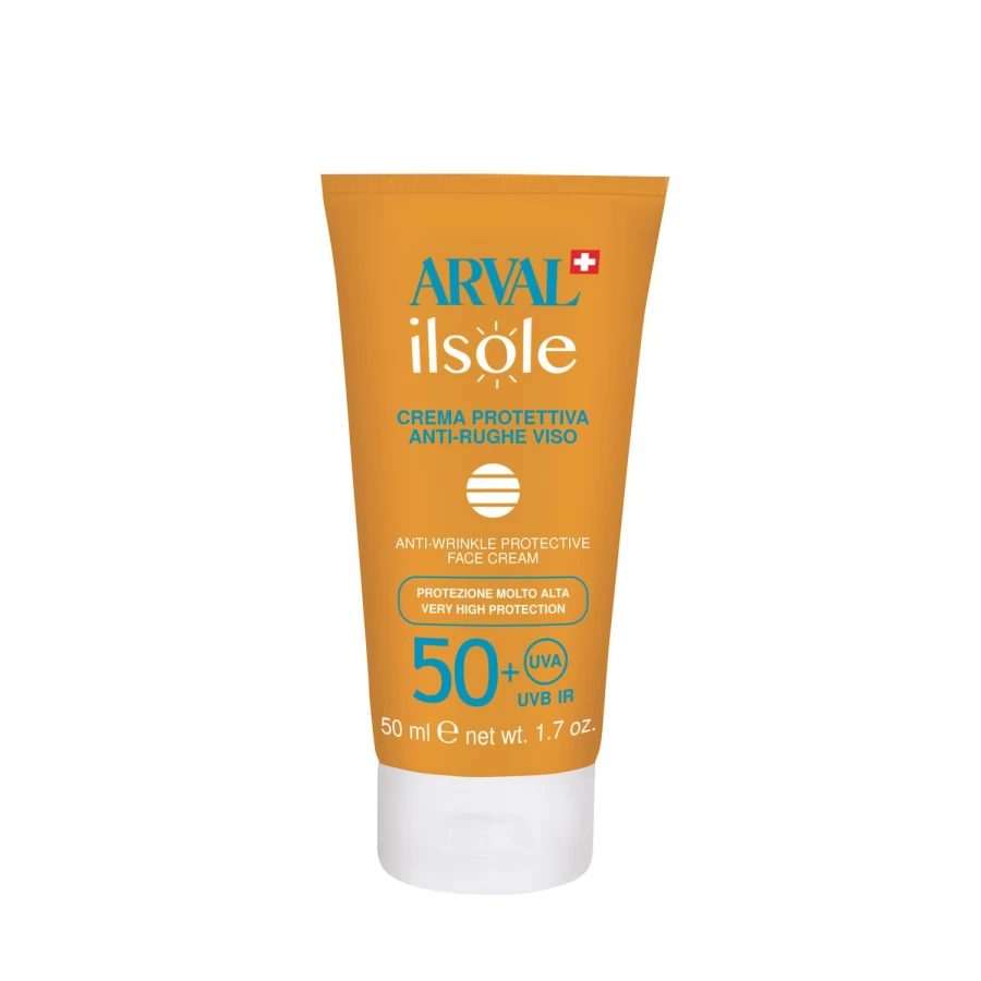 "ARVAL Orange Protective Anti-Wrinkle Face Cream with SPF 50+ Sunscreen"