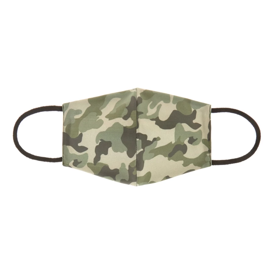 COINCASADESIGN Washable Dark Green Camouflage Fabric Mask - Reusable & Breathable