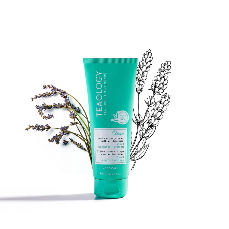 TEAOLOGY Anti-Bacterial Clean Hand & Body Cream 75ml - Light Blue Moisturizing Hydration