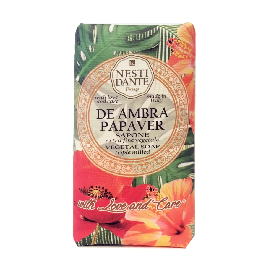 "NESTI DANTE With Love & Care - De Ambra Papaver Red Scented Soap"