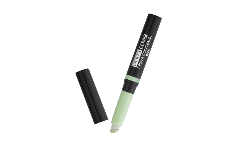 PUPA MILANO Cover Cream Stick Concealer - 005 Green, Full Coverage, Long-Lasting, Vegan Formula